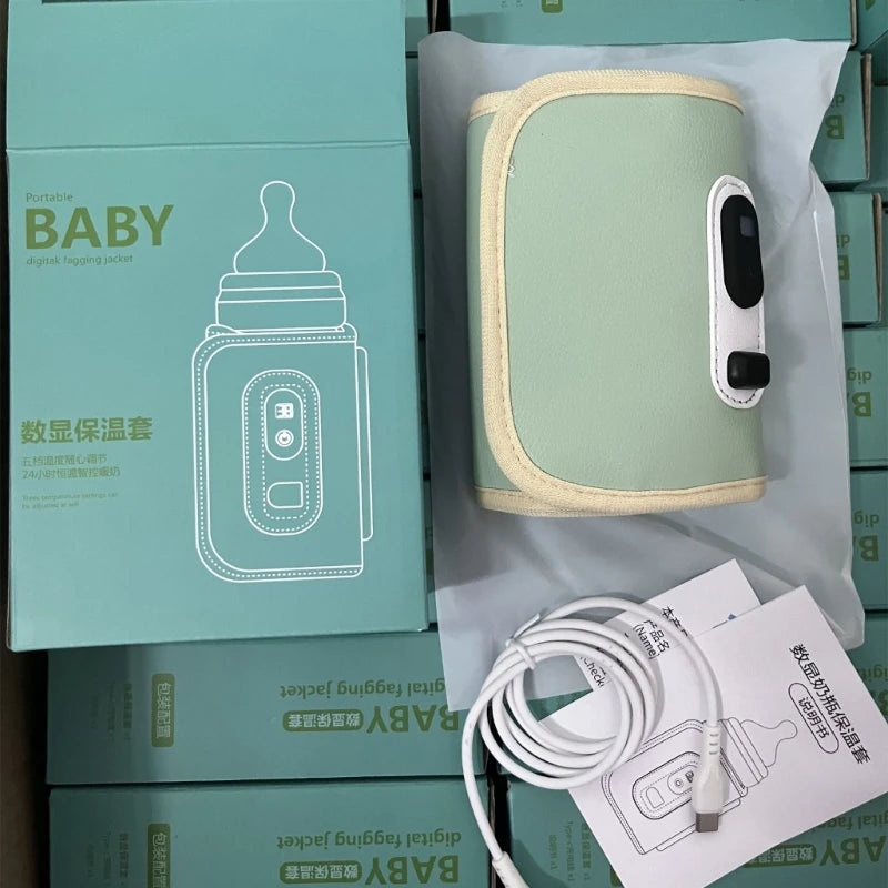 USB Milk Bottle Warmer Infant Bottle Portable Heat Keeper Formula Milk Travel Heating Sleeve for Baby Nursing Bottles