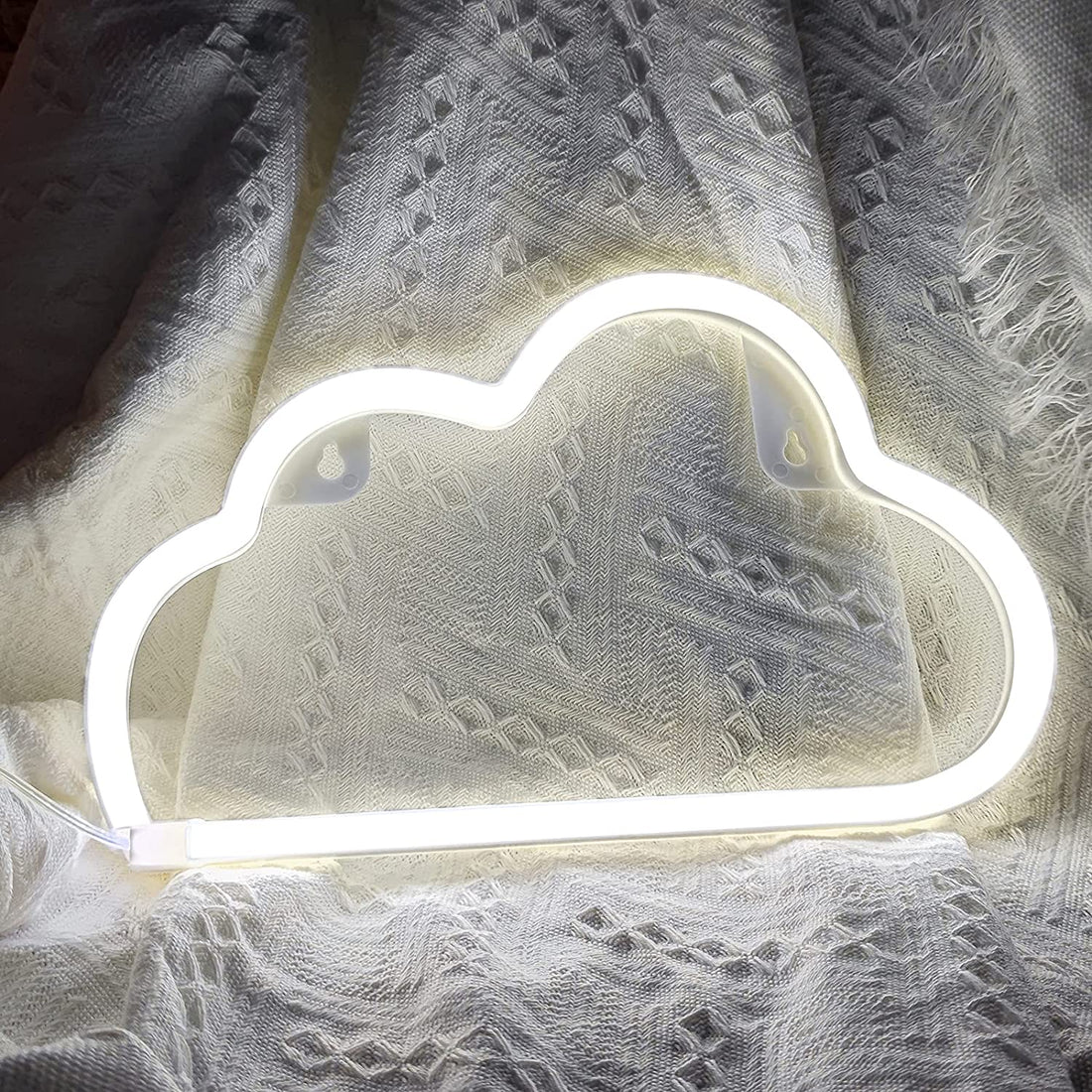 Cloud Neon Signs, LED Cloud Neon Light for Wall Decor, Battery or USB Powered Cloud Sign