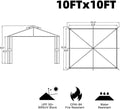 10X10 Gazebo for Patios Outdoor Gazebo with Mosquito Netting Outdoor Privacy Screen for Deck Backyard