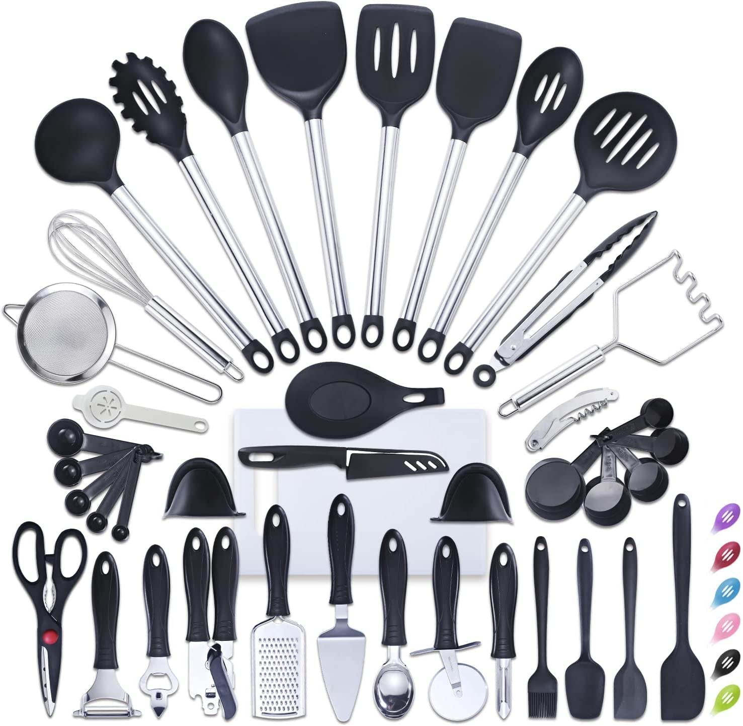 Kithcen Utensil Set 42 Cooking Utensils Set Nylon and Stainless Steel Utensils Set Kitchen Tool Set,Baking