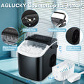 Countertop Ice Maker, Portable Ice Machine with Handle, 26Lbs/24H, 9 Cubes Ready in 6 Mins