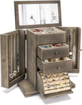  4 Layer Jewelry Organizer Box Display for Rings Earrings Necklaces Bracelets