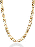 18K Gold over 925 Sterling Silver Italian 5Mm Diamond-Cut Cuban Link Curb Chain Necklace Women Men