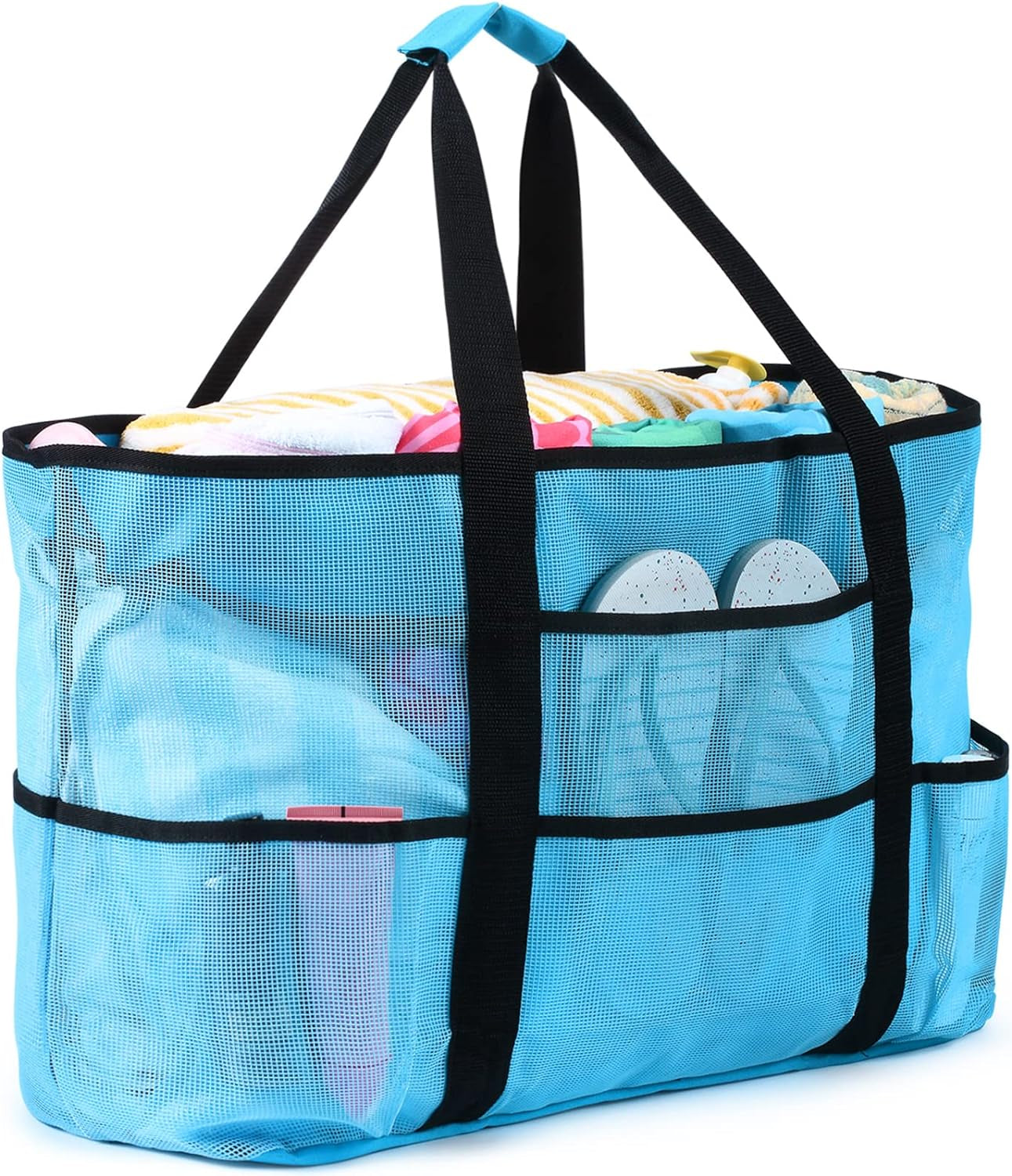 Extra Large Beach Bags for Women Waterproof Sandproof, Mesh Tote Bags Travel Pool Bag