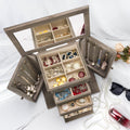  4 Layer Jewelry Organizer Box Display for Rings Earrings Necklaces Bracelets