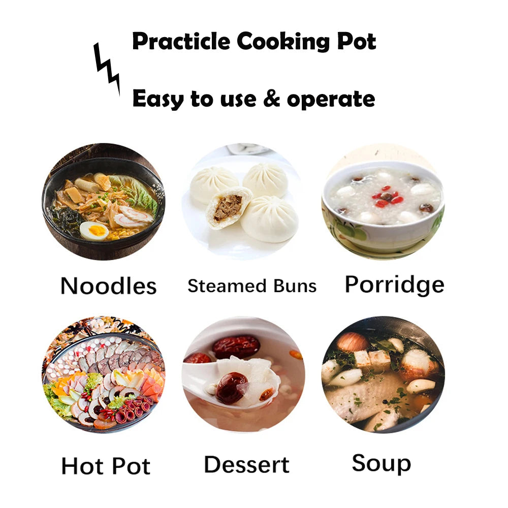 220V/450W Multifunction Electric Cooker Home Hot Pot the New Heating Pan Cooking Pot Machine Mini Rice Cooker Kitchen Appliances