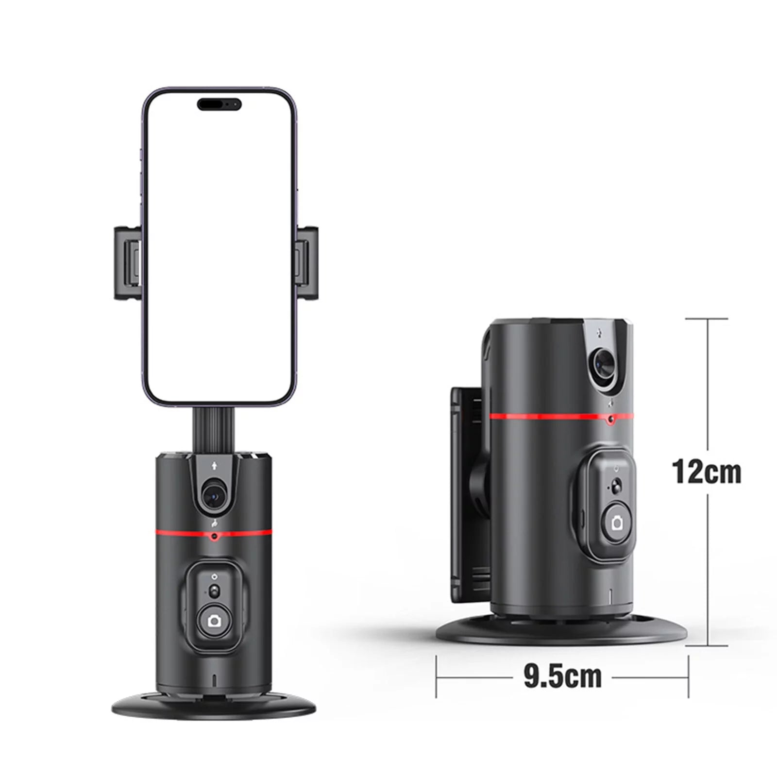 Auto Face Tracking Phone Holder Tripod, No App Required, 360° Rotation Smart Face Body Tracking Tripod