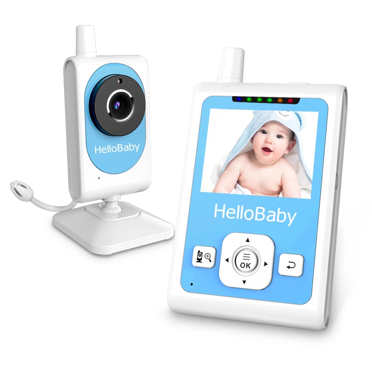 Baby Monitor- HB26 Video Baby Monitor with 2.4 Inch Screen, Night Vision, Temperature Sensor