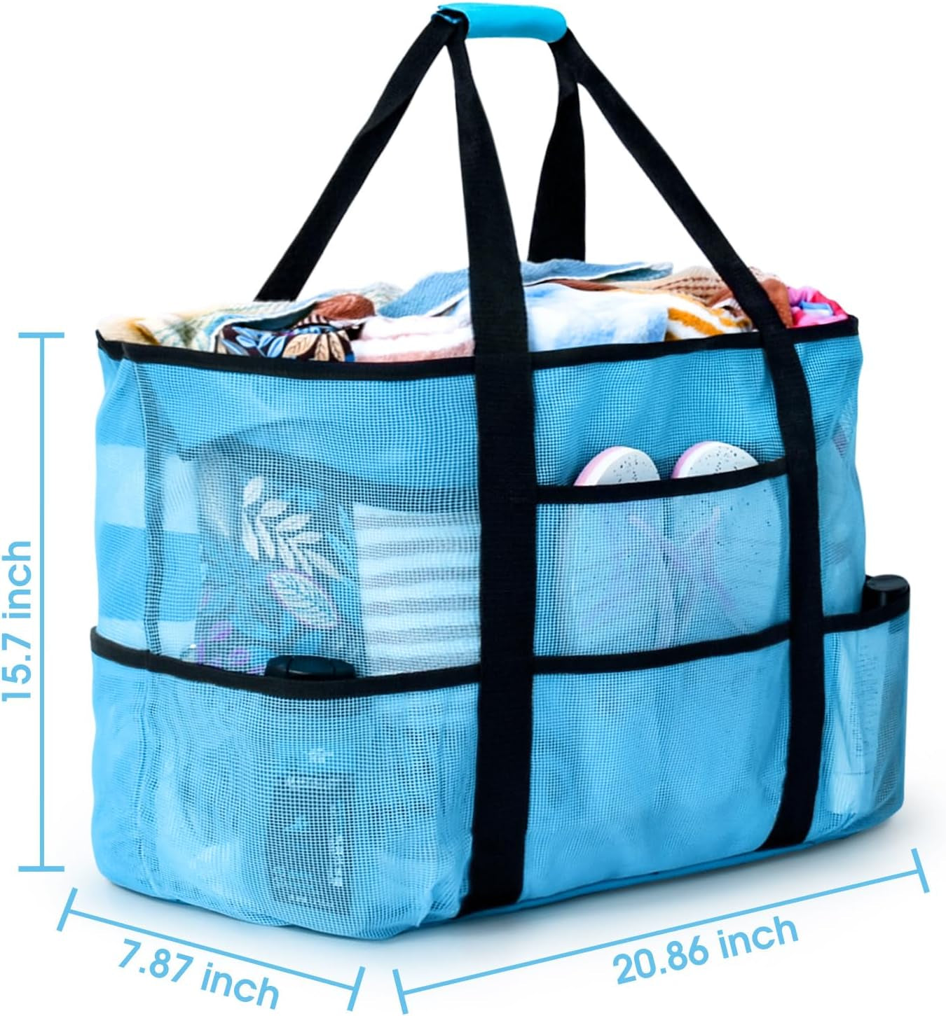 Extra Large Beach Bags for Women Waterproof Sandproof, Mesh Tote Bags Travel Pool Bag