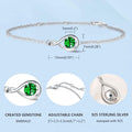 925 Sterling Silver Birthstone Bracelets for Women Dainty Simple Infinity Bracelet Fine Jewelry Birthday Chain Length 6.7