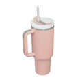 40 Oz Tumbler with Handle Straw Insulated, Stainless Steel Spill Proof Vacuum Coffee Cup Tumbler