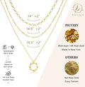 Layered Gold Necklaces for Women, Stackable Dainty 14K Real Gold Plated/Silver Chain Necklace Layering Beach Cute Fashion Pendant Choker Necklaces Trendy Jewelry Set Gifts for Women Teen Girls