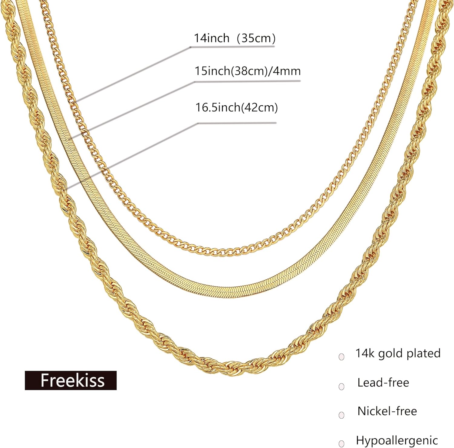 14K Gold Plated Snake,Gold Chain Choker Necklaces,Simple Gold Layered Necklaces,Gold Jewelry