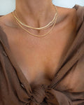 14K Gold Plated Snake,Gold Chain Choker Necklaces,Simple Gold Layered Necklaces,Gold Jewelry