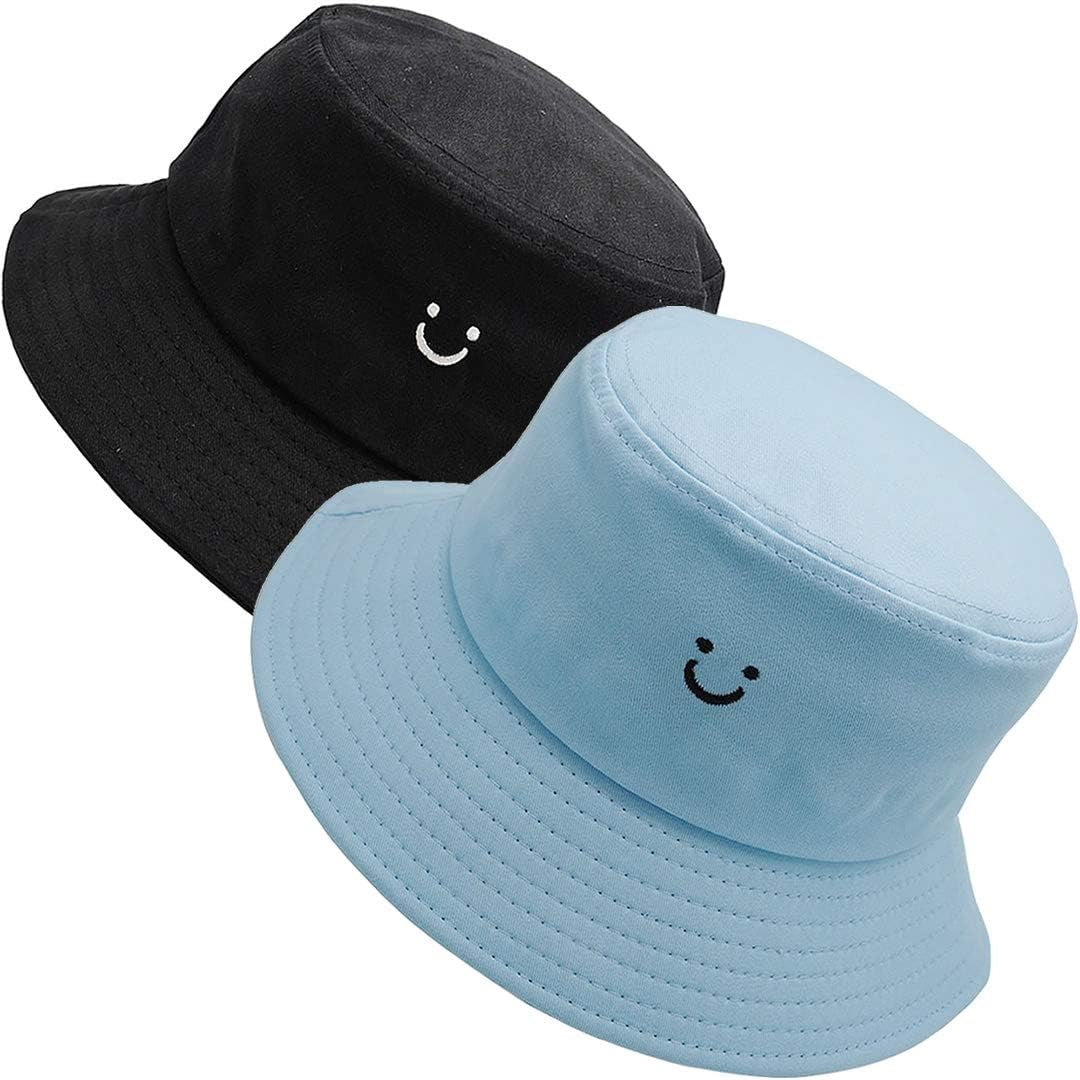 Bucket Hats Summer Travel Beach Sun Hat Outdoor Cap Unisex 2Pack