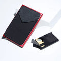 Carbon Fiber Card Holder Wallets Men RFID Black Magic Trifold Leather Slim Mini Wallet 