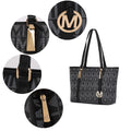 Women'S 4 Pcs Set Tote Bag, Small Tote Handbag, Pouch Purse & Wristlet Wallet by Mia K -Chocolate