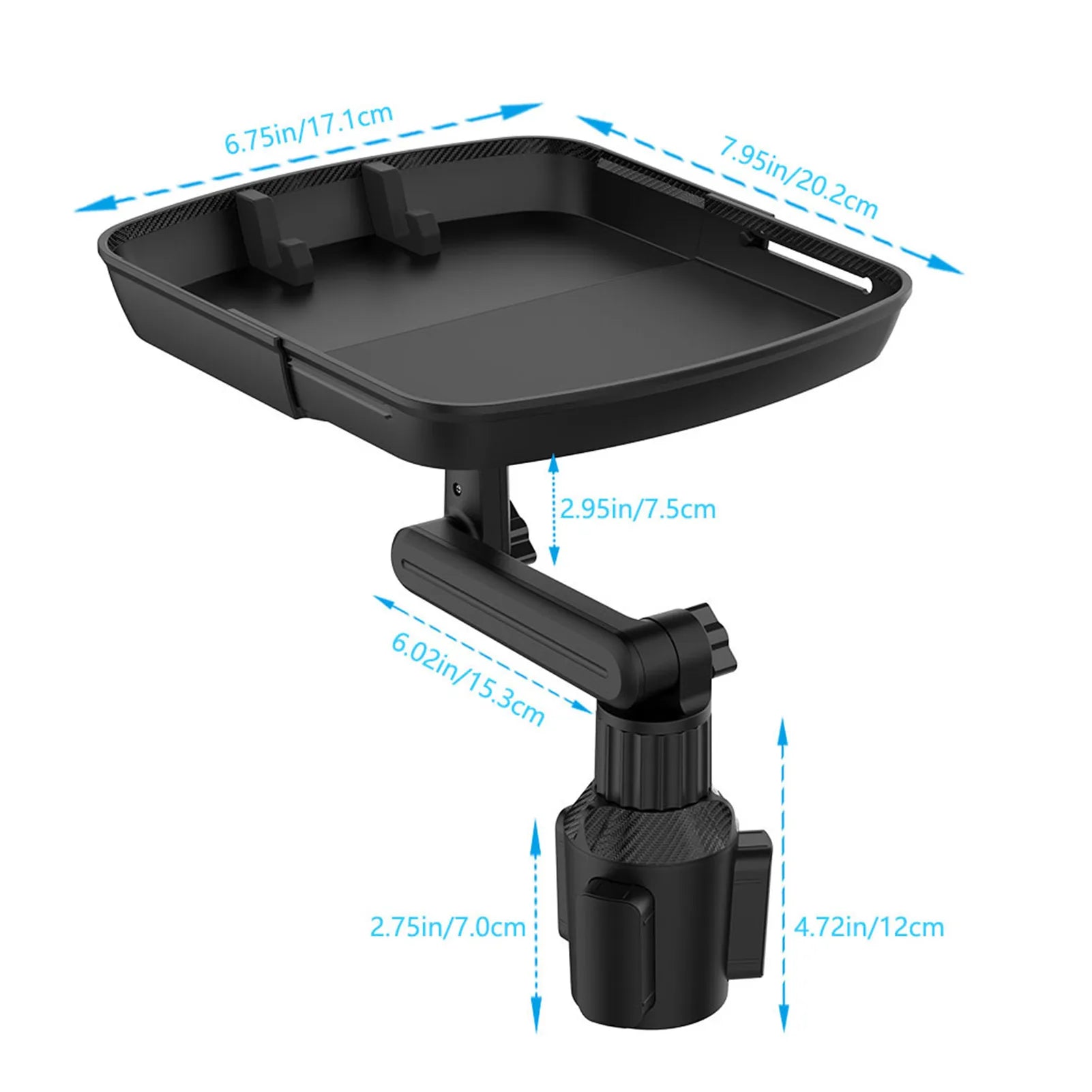 Cup Holder Tray for Car Car Tray Table Passenger Seats 360 Adjustable Stretchable Non-Slip Car Tray for Eating Portable Car