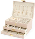 3-Tier with 2 Drawers, Jewelry Boxes Jewelry Holder Organizer, Middle Jewelry Organizers and Storage