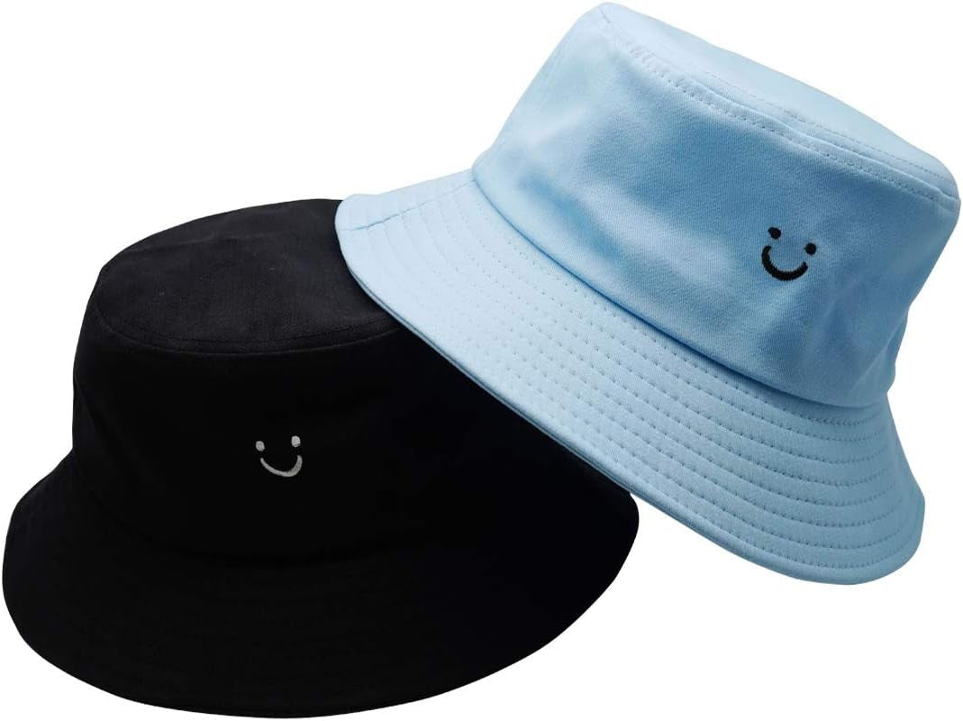 Bucket Hats Summer Travel Beach Sun Hat Outdoor Cap Unisex 2Pack