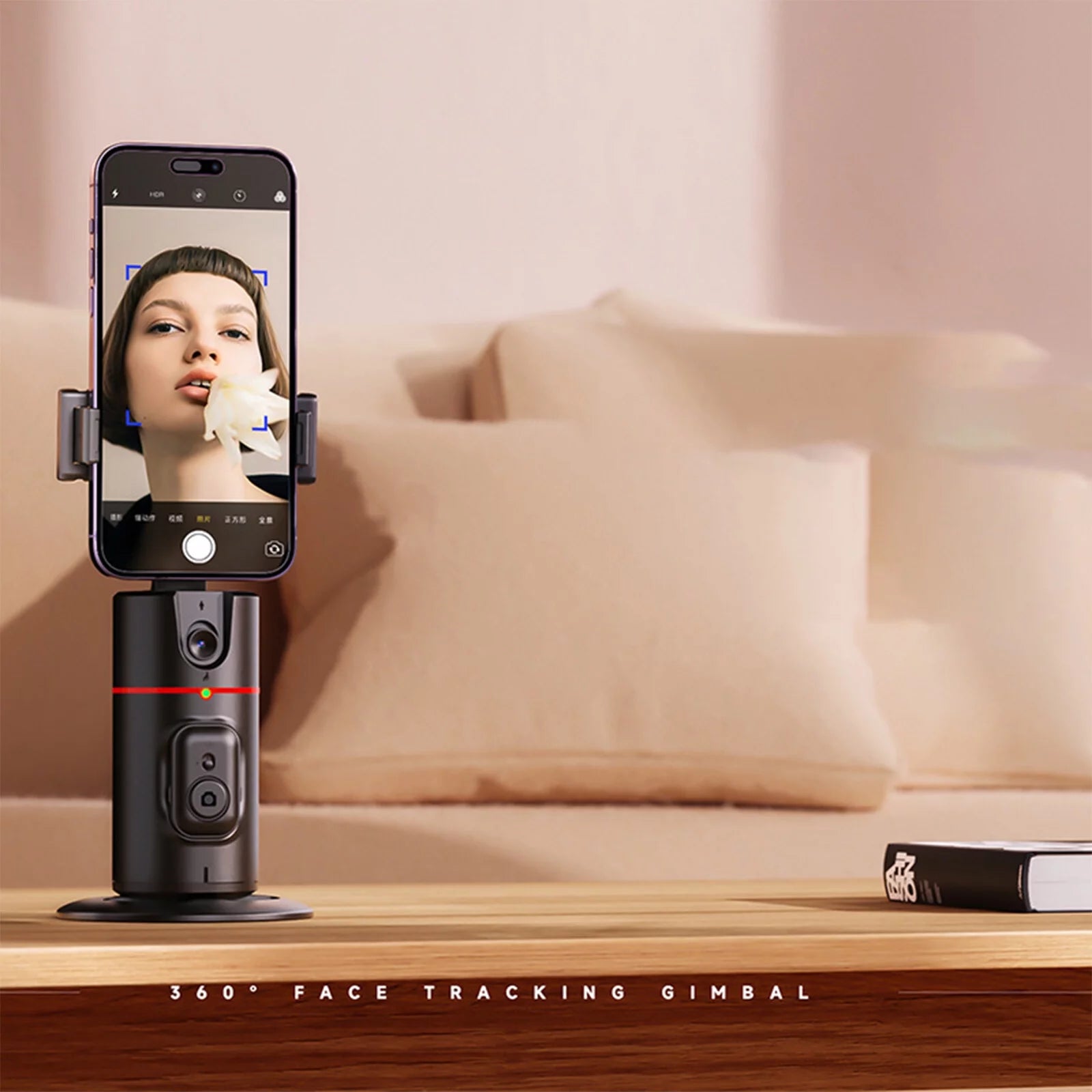 Auto Face Tracking Phone Holder Tripod, No App Required, 360° Rotation Smart Face Body Tracking Tripod