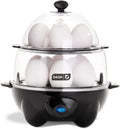 Deluxe Rapid Egg Cooker for Hard Boiled, Poached, Scrambled Eggs, Omelets, Steamed Vegetables