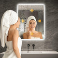 24” X 32” Smart Bathroom Mirror with Bluetooth Wi-Fi Enabled Weather Display, Fog Free, LED Light Vanity Mirror Backlit